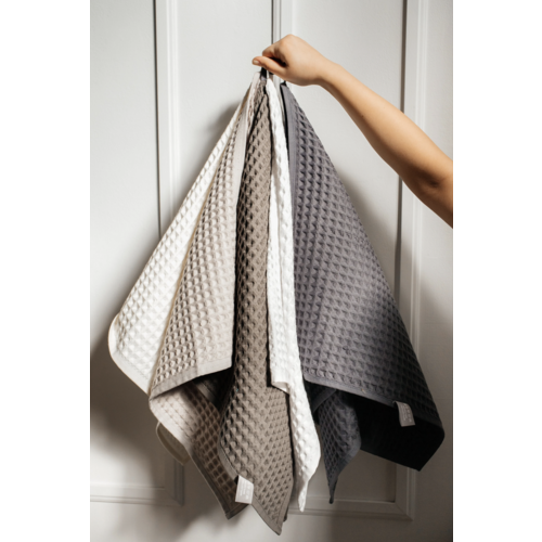 Linenway Tea Towel Waffle Jacki Light Grey