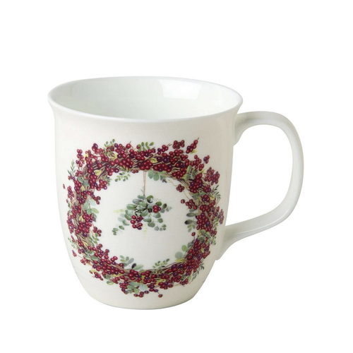 IHR Mug Bone China Berry Wreath