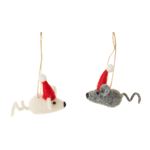 Silver Tree Ornament Christmas Mouse Silver Tree Ornament Christmas Mouse