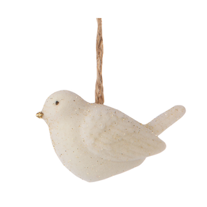 Silver Tree Ornament White and Gold Bird Silver Tree Ornament White and Gold Bird