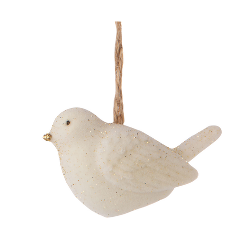 Silver Tree Ornament White and Gold Bird Silver Tree Ornament White and Gold Bird