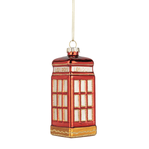 Silver Tree London Phone Booth Ornament Glass