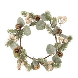 Silver Tree Candle Ring Large Champagne and Gold Berries Silver Tree Candle Ring Large Champagne and Gold Berries