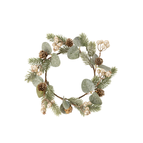 Silver Tree Candle Ring Large Champagne and Gold Berries Silver Tree Candle Ring Large Champagne and Gold Berries