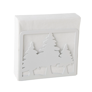 IHR Napkin Holder Metal Trees White