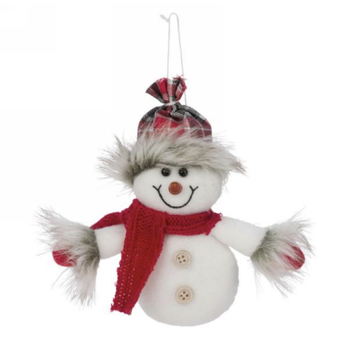 Ornament Snowman in Plaid Ornament Snowman in Plaid