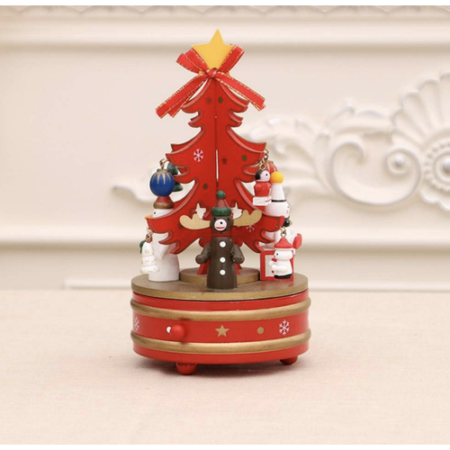 Red Musical Tree with Ornaments Red Musical Tree with Ornaments
