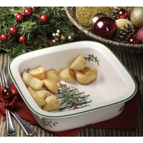 Spode Christmas Tree Square Dish Baker Rimmed Spode Christmas Tree Square Dish Baker Rimmed