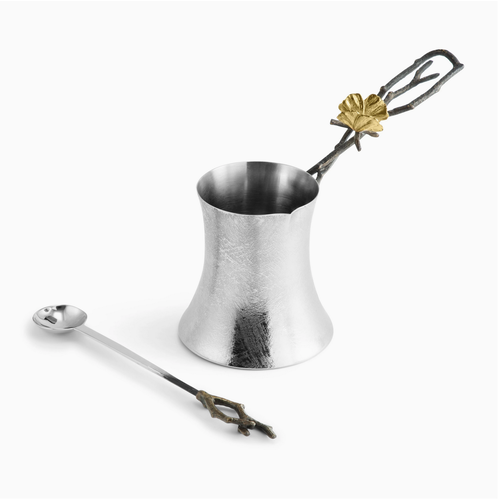 Michael Aram Butterfly Ginkgo Medium Coffee Pot with Spoon