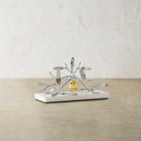 Pomegranate Silver and Gold Vertical Napkin Holder