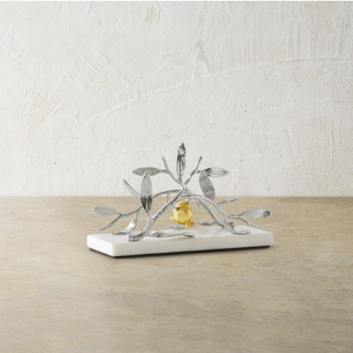 Michael Aram Pomegranate Silver and Gold Vertical Napkin Holder Michael Aram Pomegranate Silver and Gold Vertical Napkin Holder