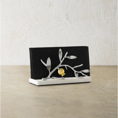 Michael Aram Pomegranate Silver and Gold Vertical Napkin Holder Michael Aram Pomegranate Silver and Gold Vertical Napkin Holder