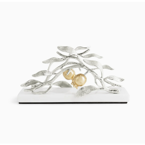 Michael Aram Pomegranate Silver and Gold Vertical Napkin Holder Michael Aram Pomegranate Silver and Gold Vertical Napkin Holder