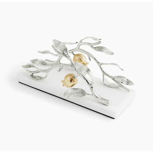 Michael Aram Pomegranate Silver and Gold Vertical Napkin Holder Michael Aram Pomegranate Silver and Gold Vertical Napkin Holder