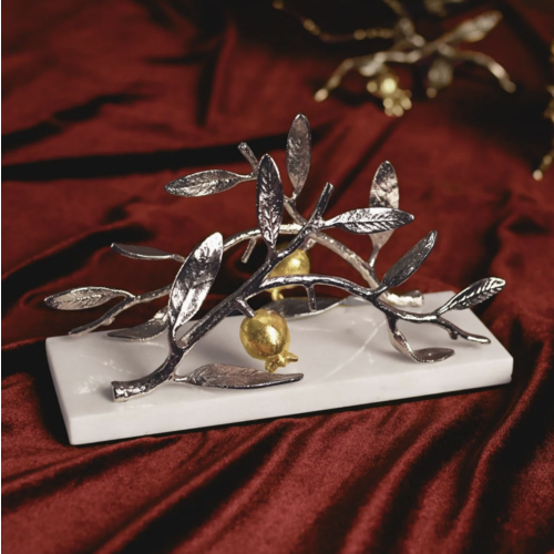Michael Aram Pomegranate Silver and Gold Vertical Napkin Holder Michael Aram Pomegranate Silver and Gold Vertical Napkin Holder