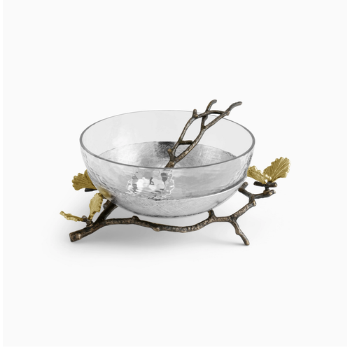 Michael Aram Butterfly Ginkgo Glass Nut Dish with Spoon