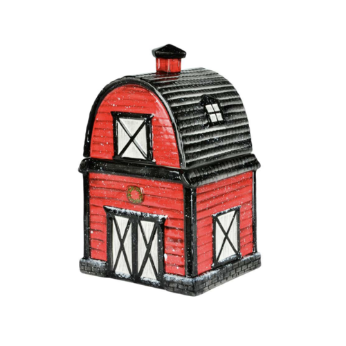 Christmas Tradition Red Barn Cookie Jar Christmas Tradition Red Barn Cookie Jar