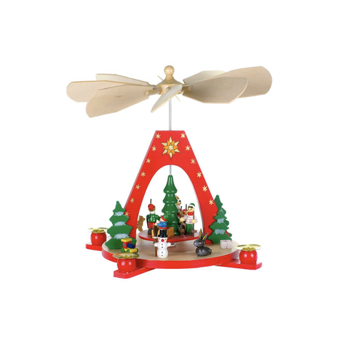 Christmas Tradition Rotary Candle Playing Winter Joy Red Christmas Tradition Rotary Candle Playing Winter Joy Red