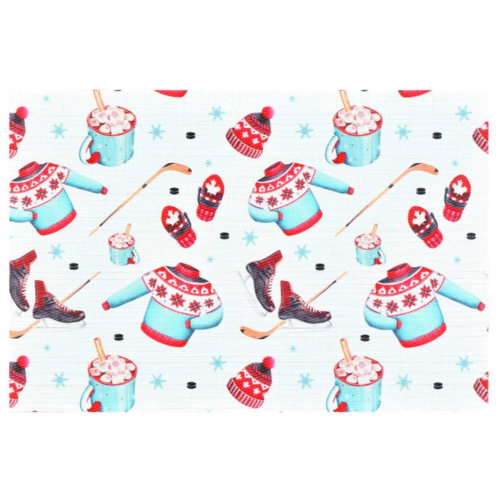 Christmas Tradition Placemat Cozy Hockey Christmas Tradition Placemat Cozy Hockey