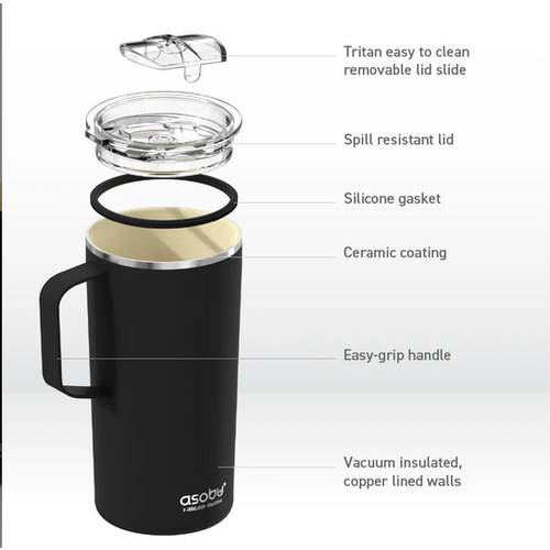 Asobu Tower Mug Black