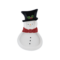 Snowman Platter 3 Sections