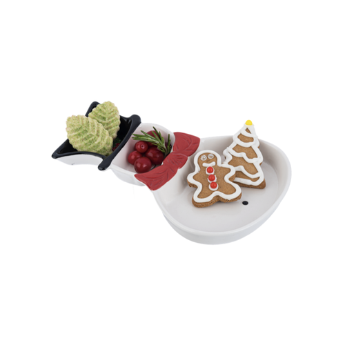 Ganz Snowman Platter 3 Sections Ganz Snowman Platter 3 Sections
