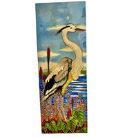 Tile Blue Heron 6 x 16 inches