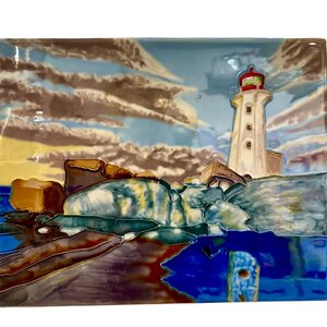 Benaya Handcrafted Art Decor Tile Peggy's Cove 11 x 14 inches