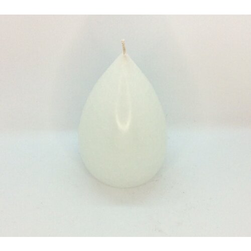 Barrick Design Candle Stout Crackle White 6 inches