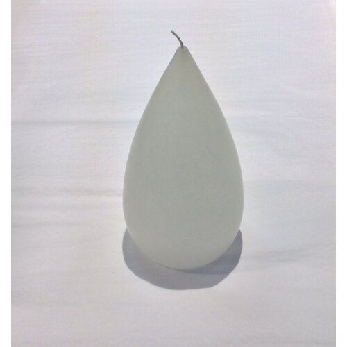 Barrick Design Candle Stout Crackle White 7 inches