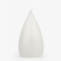Candle Stout Crackle White 7 inches
