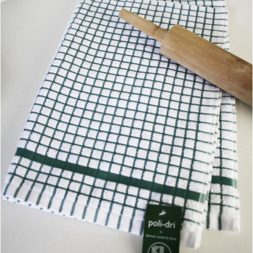 Samuel Lamont Poli-Dri Cotton Tea Towel Hunter Green