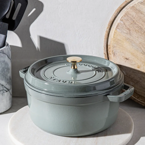 Staub Dutch Oven Round 7 QT Eucalyptus Staub