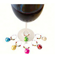 Wine Charms Ornaments Set of 6