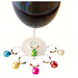 GIFT ESSENTIALS Wine Charms Ornaments Set of 6