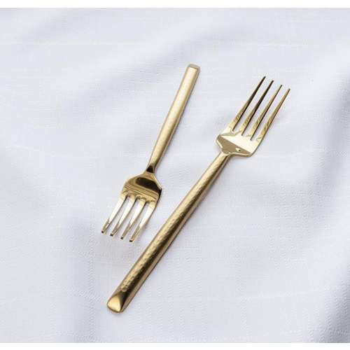 Abbott Cake Fork Hammered Gold