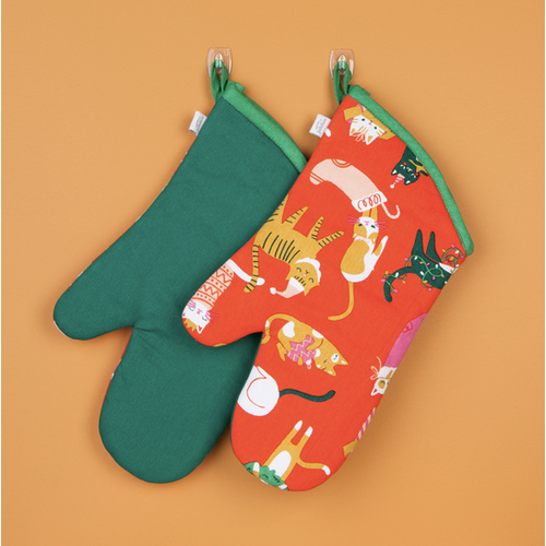 Now Designs Oven Mitt Set Let It Meow
