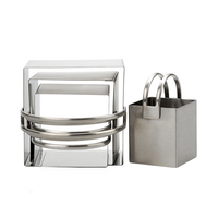 Biscuit Cutters Square Plain Set of 4