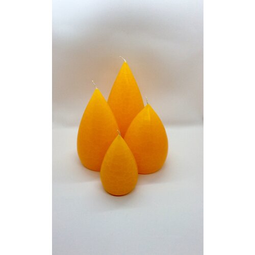 Barrick Design Candle Stout Crackle Sun Yellow