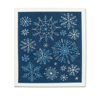 Swedish Cloth All Over Snowflakes Blue