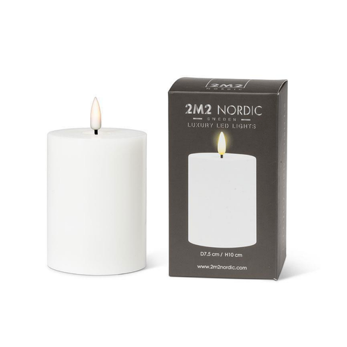 Abbott LED Pillar Candle White 3" X 4"