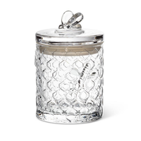 Honeycomb Jar with Bee on Sealed Lid
