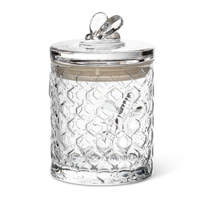 Abbott Honeycomb Jar with Bee on Sealed Lid