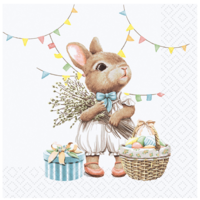 Napkin Cocktail Paper Bunny Joy