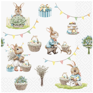 OCD Napkin Lunch Paper Bunny Joy