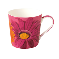Mug Bone China Joyful Gerbera Pink