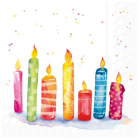 Napkin Cocktail Paper Birthday Candles