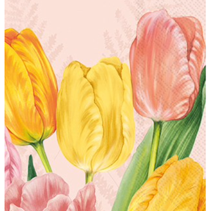 IHR Napkin Guest Paper Spring Tulips
