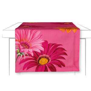 IHR Table Runner Joyful Gerbera Pink