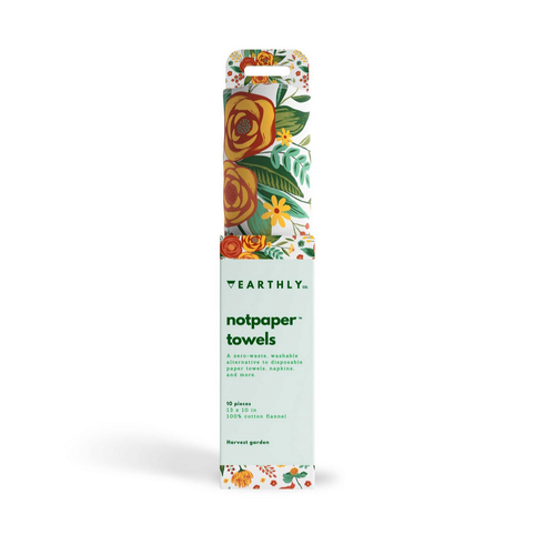 Earthly Co. Notpaper Towel 10 Pack Harvest Garden